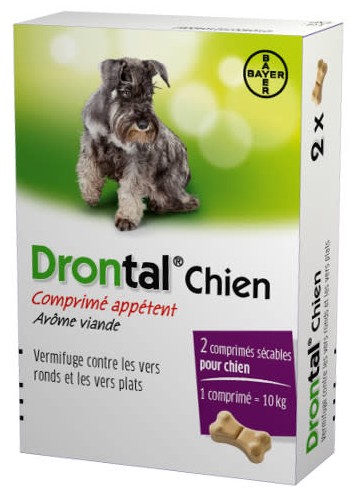 Drontal P Bone Chien 2 Comprimés